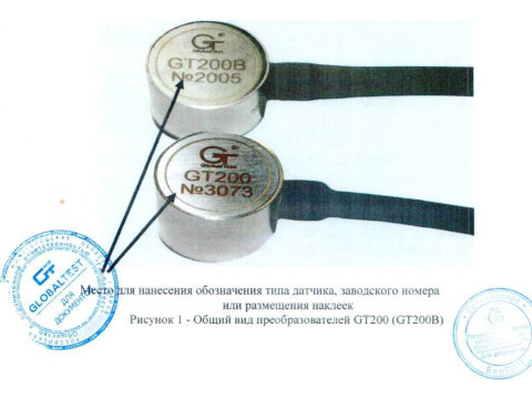 Преобразователи акустической эмиссии резонансные GT200 (GT200B) 