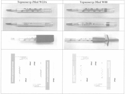 Термометры медицинские максимальные стеклянные iMed W23A, iMed W00 